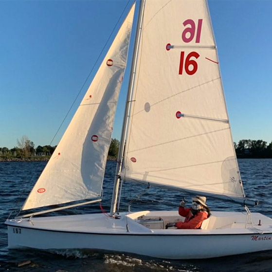 Martin 16 sailboat racing