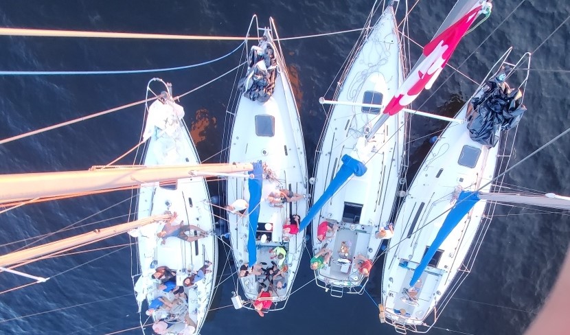 Boats view from the top of mast