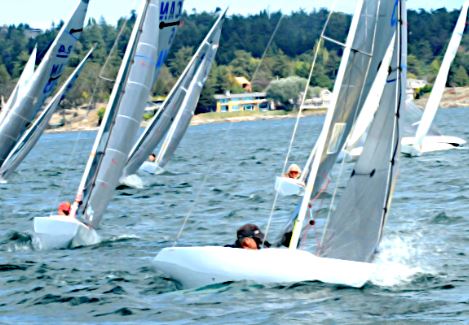 Sail boats racing