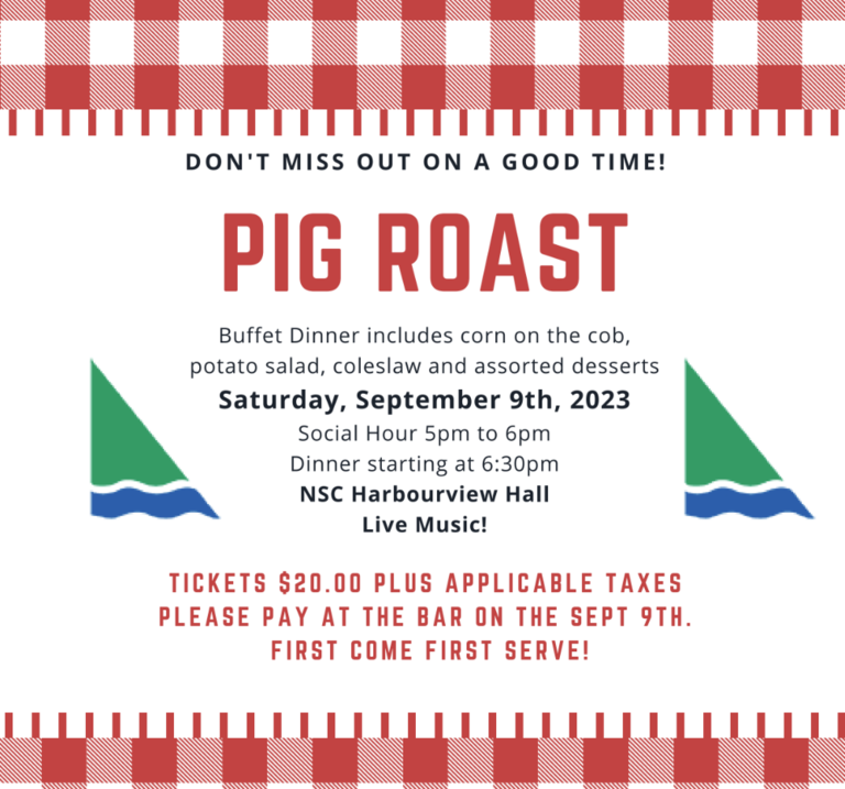 Pig Roast ad Saturday, Sept. 9, 2023