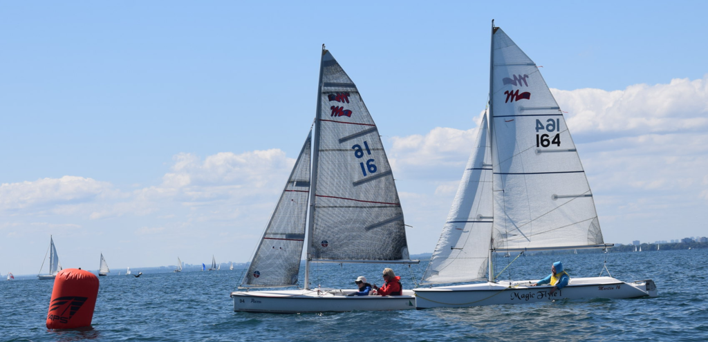 Karell Regnier in her Martin 16 sailboat at Mobility Cup 2023